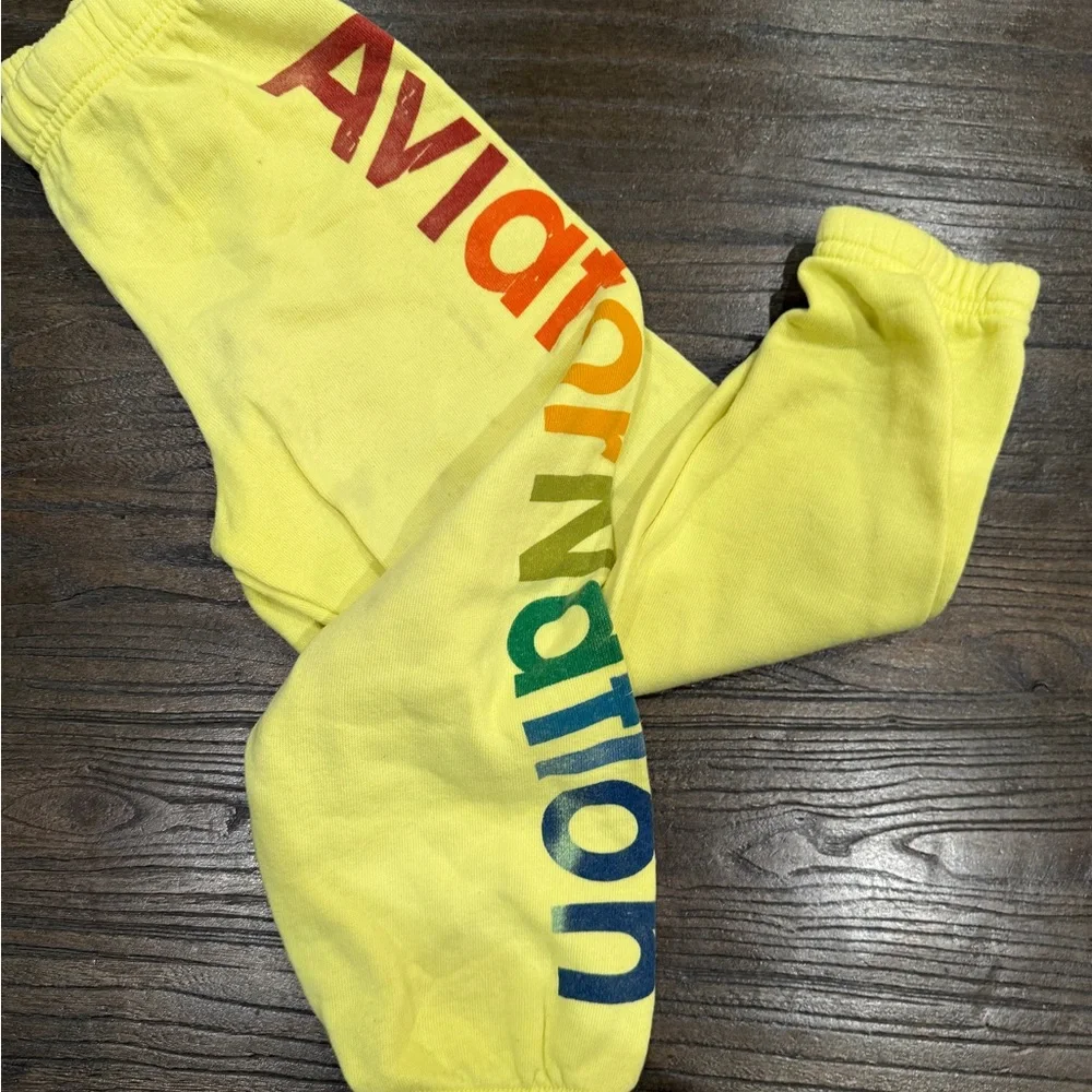 Aviator Nation Vibrant Yellow Sweatpants - Picture 3 of 5